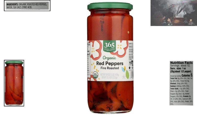 16 Oz All-Natural Organic Roasted Red Peppers - Perfect for Salads & Sandwiches gallery