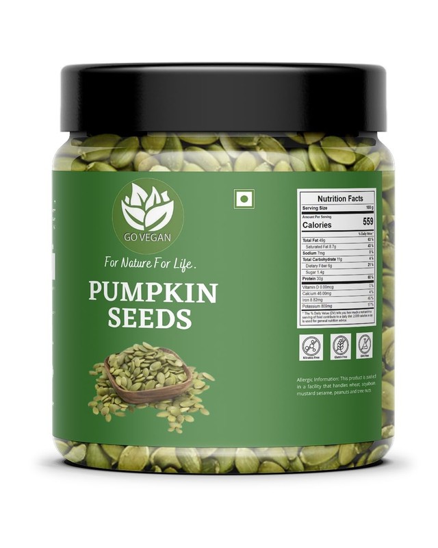 Go Vegan Pumpkin Seeds 1kg Raw Superfood Protein Rich Healthy Snack Pack gallery