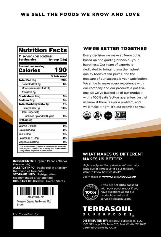 Organic Pecans, 11 Oz (Pack of 2) - Mammoth Halves | Fresh | Raw gallery