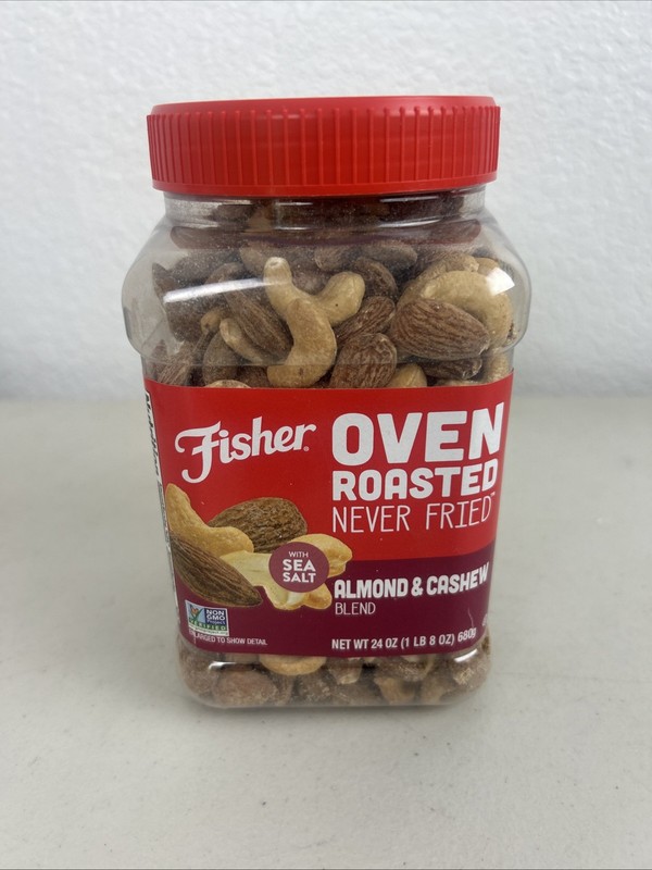 Fisher Oven Roasted Never Fried Almonds,Gluten Free, (24 Ounces) Almonds Cashews