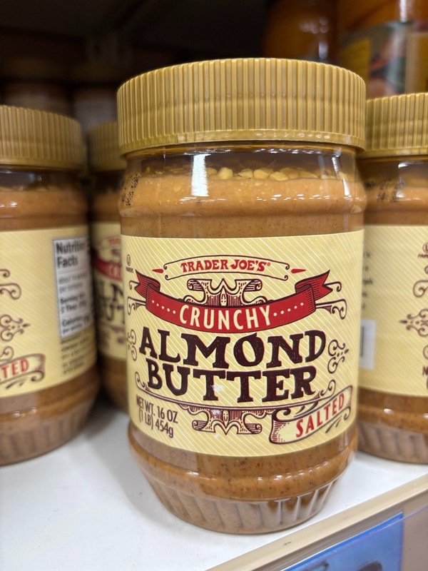 Pick 4!! Trader Joe’s Crunchy or Creamy Almond Butter Salted or No Salt 16oz