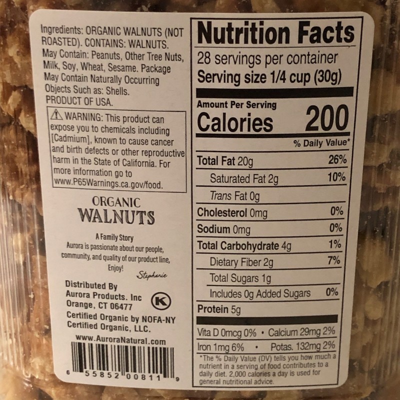 Aurora Products Organic Walnuts, 30 Oz gallery