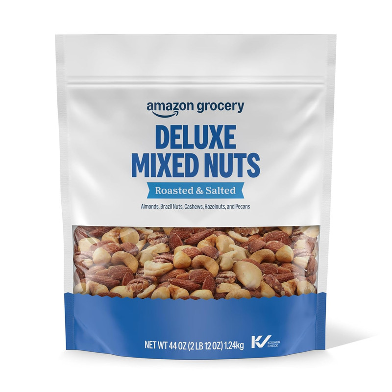 , Deluxe Mixed Nuts, Roasted & Salted, 44 Oz (Previously Happy Belly, Packaging