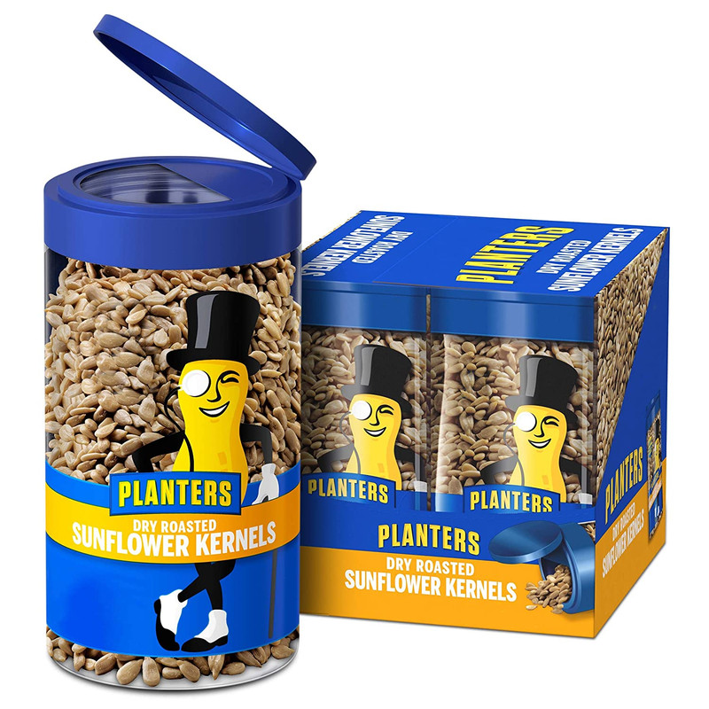 Planters Pop & Pour Dry Roasted Sunflower Seeds, (4 – 5.85 Oz. Jars)