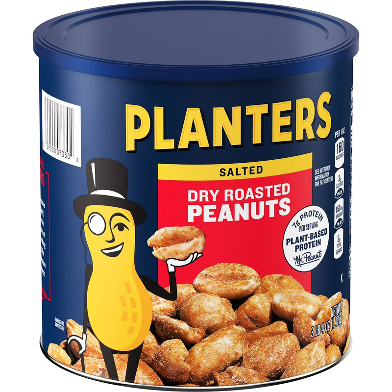 Planters Salted Dry Roasted Peanuts Canister, 52 oz. – Kosher Crunchy Snack gallery