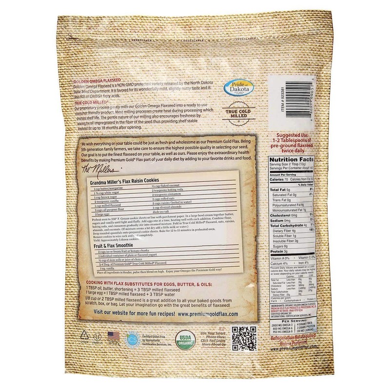 Premium Gold Organic Flaxseed, 4 Pounds gallery