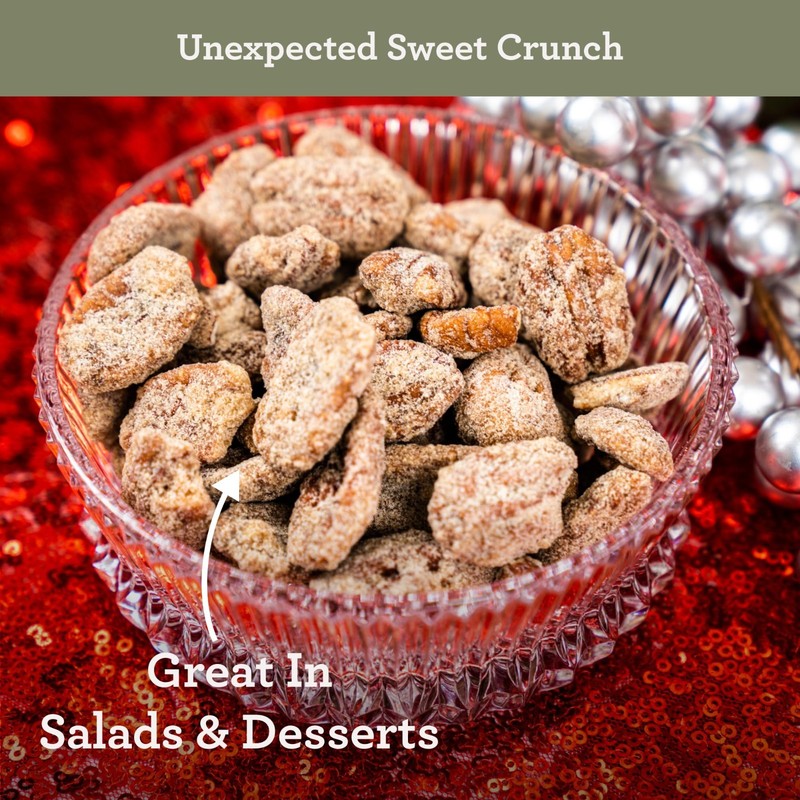 Gourmet Praline Roasted Georgia Pecans | Candied Southern Snack, 8 oz Pouch, 6-P gallery