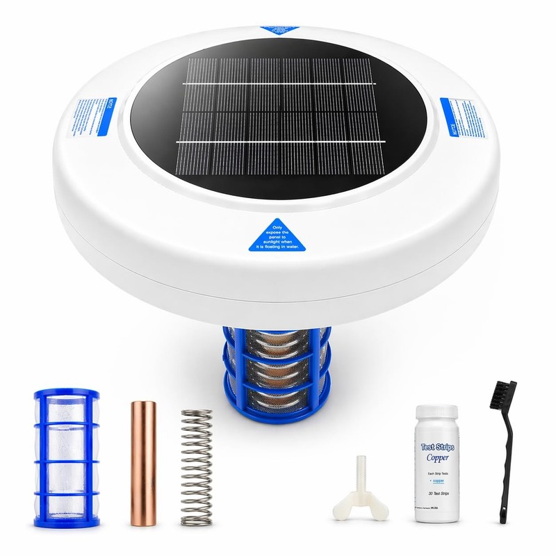 Solar Pool Ionizer for Inground & Above Ground Pools, Up to 45,000 Gallons, F...