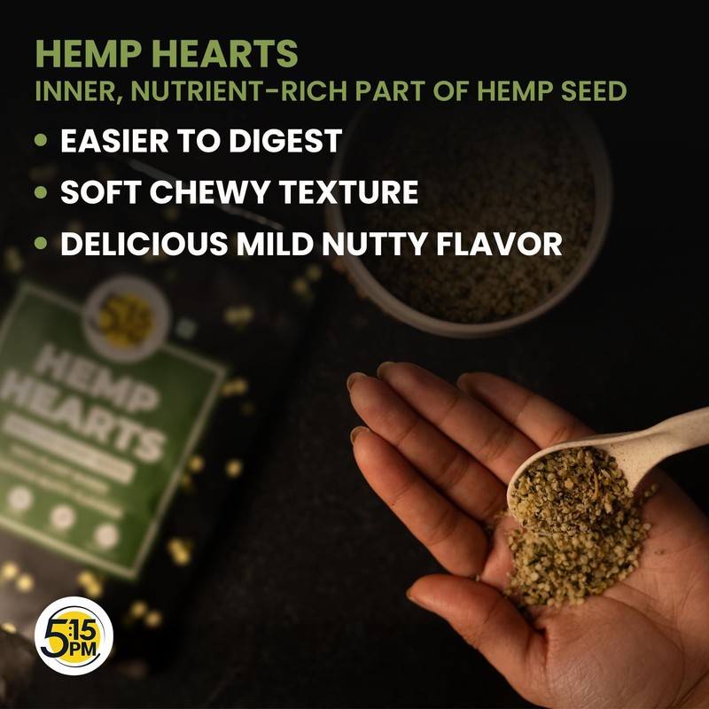 5:15PM Hulled Hemp Seeds 150g | Raw, Shelled | Protein & Omega-3 Snack gallery