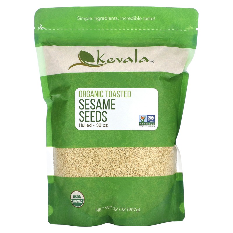 Organic Toasted Sesame Seeds (Hulled), 32 oz (907 g)