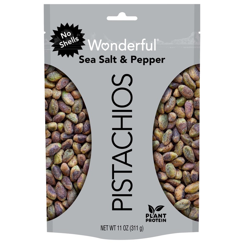 Wonderful Pistachios No Shells Sea Salt & Pepper Nuts, 11 Ounce Bag
