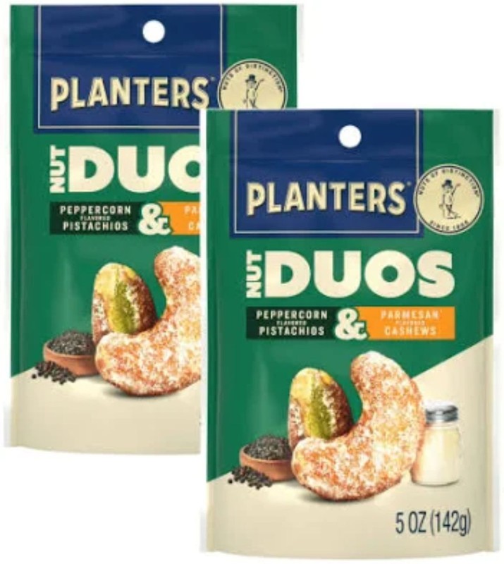 PLANTERS Nut Duos Peppercorn Pistachio & Parmesan Flavored Cashew Snack Mix 5 oz gallery