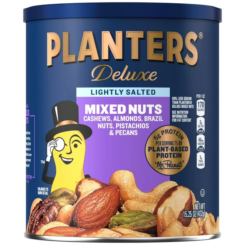 PLANTERS Deluxe Lightly Salted Mixed Nuts, Party Snacks, Plant Based Protein 15. gallery