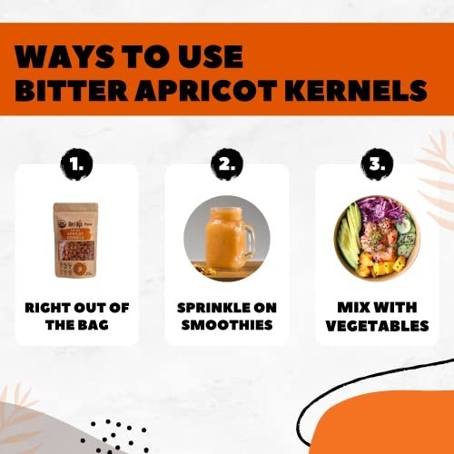 Organic Bitter Apricot Kernels - Non-GMO, Natural, Premium Quality Seeds - 16 oz gallery