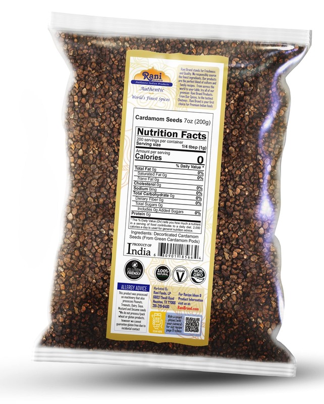 Rani Cardamom (Elachi) Decorticated Seeds Indian Spice 7oz (200g) gallery