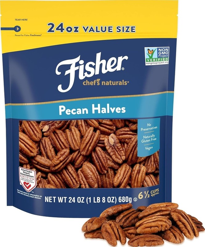 Pecan Halves 24 oz Resealable Bag, Unsalted Raw Nuts for Cooking, Baking & Sn... gallery