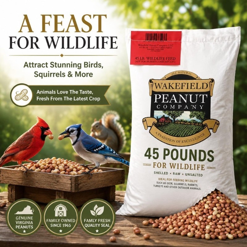 Large 45LB Bulk Bag of Shelled Unsalted for Wildlife Feeding gallery