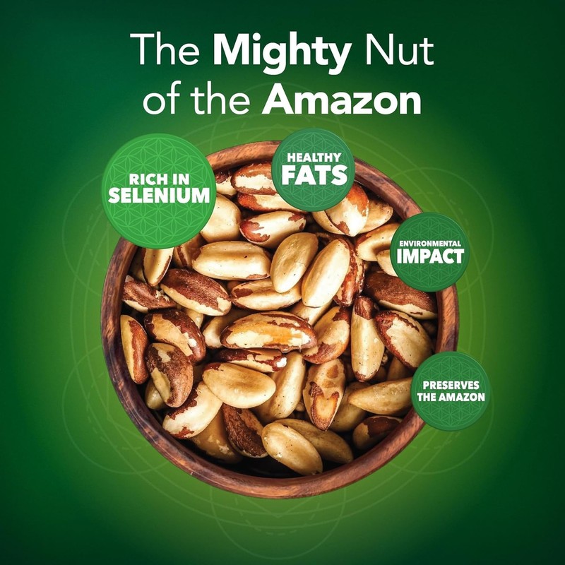 Organic Brazil Nuts Raw 7oz Pouch Wild Grown Nuts Rich in Selenium Non-GMO gallery