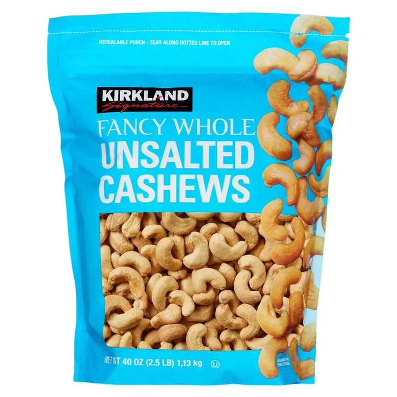 Kirkland Signature Whole Unsalted Cashews 40 oz 2.5 lb Fancy Nuts gallery