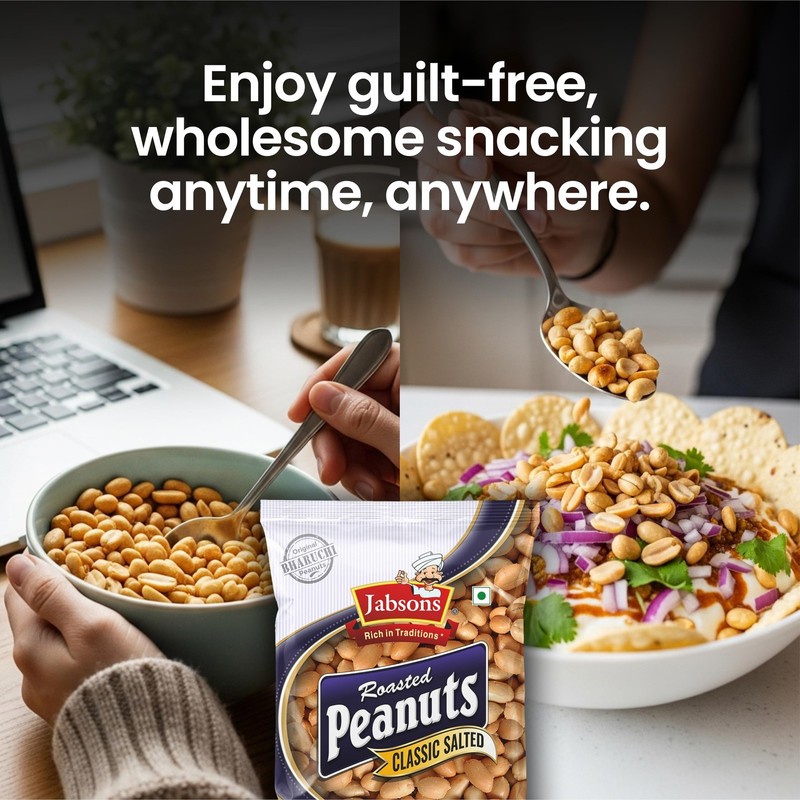 Jabsons Roasted Peanuts 6x160g | Classic Salted Moongfali | Gluten-Free Snack gallery