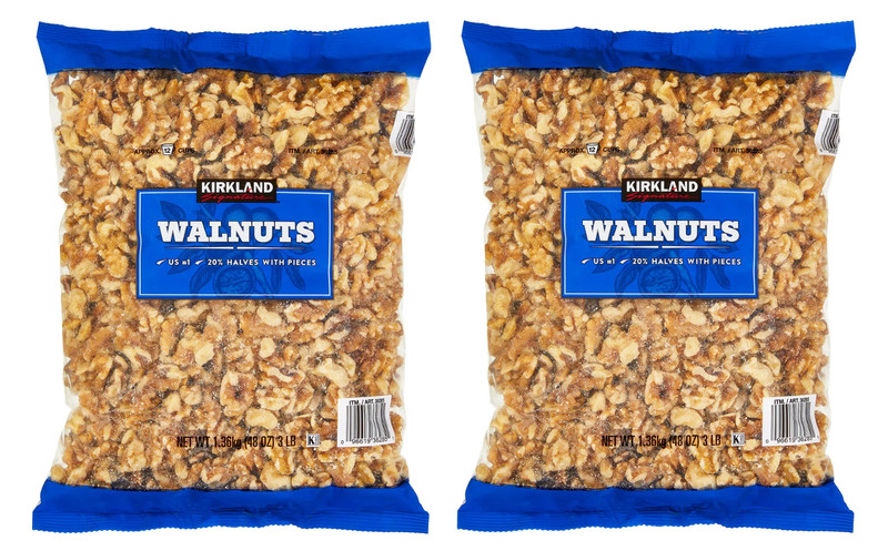 Kirkland Signature Walnuts Halves Nuts Total of 6 lbs  Walnut