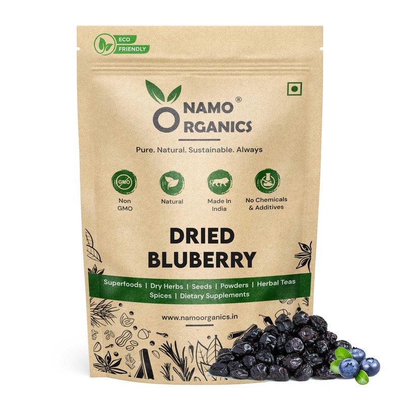 Namo Organics Blueberries 250g | Unsweetened Seedless |Gluten Free | Fresh Snack