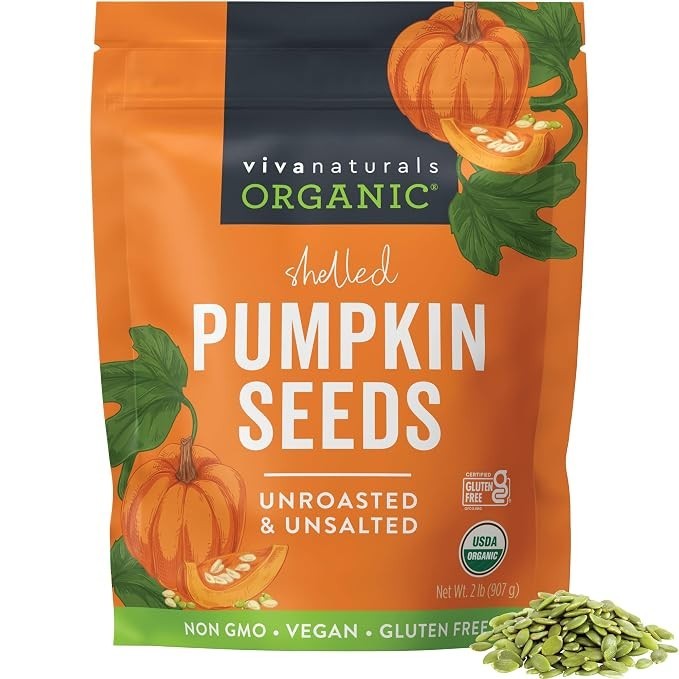 Organic Pumpkin Seeds 2 lb Shelled Unroasted Unsalted Non GMO Vegan Source of gallery
