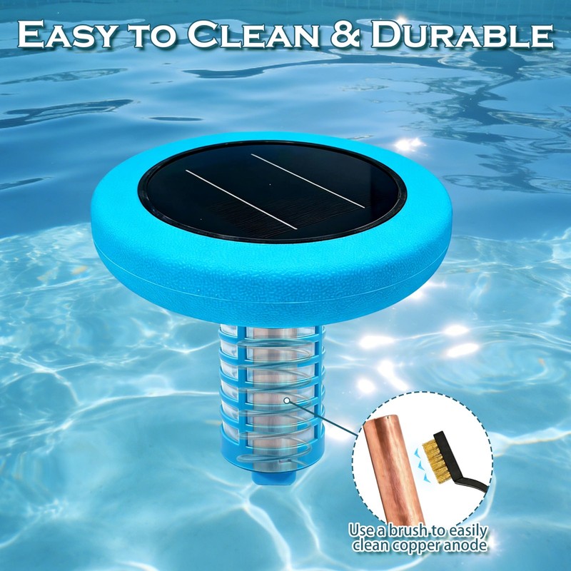 Solar Pool Ionizer - Floating Ionizer Cleaner Up to 40,000 Gallons, Large Sol... gallery