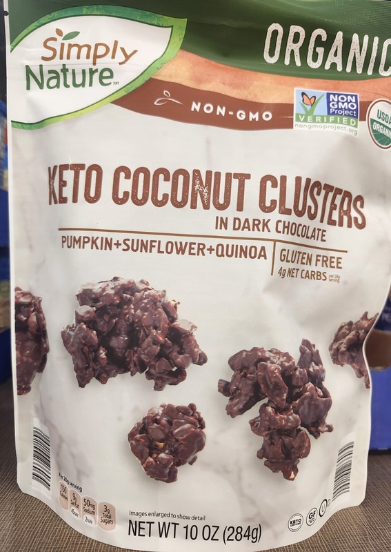 Organic Keto Coconut Clusters - 10 oz ( Dark Chocolate)