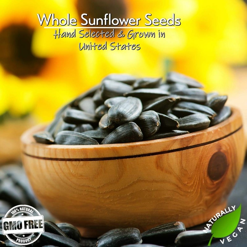 Jumbo Unsalted Sunflower Seeds In Shell by In-Shell 2 Pound (Pack of 1) gallery