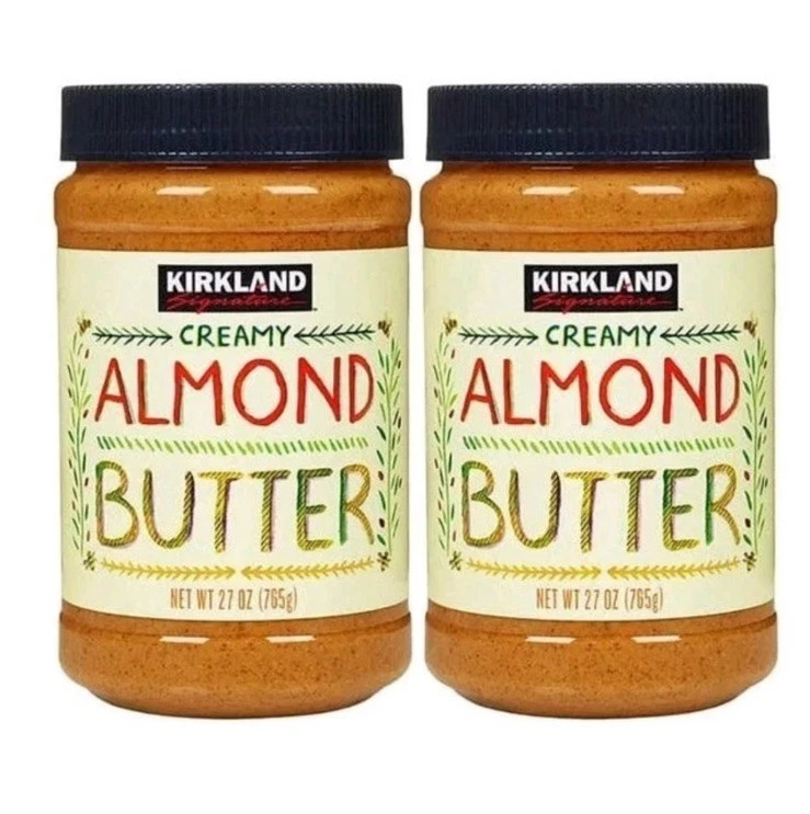 New Kirkland Signaturee Creamy Natural Almond Butter - 2 Jars, 27 oz Each