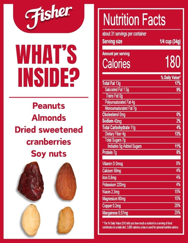 Hunger Fighter Trail Mix 38oz Canister: Peanuts, Almonds, Cranberries, Soy gallery