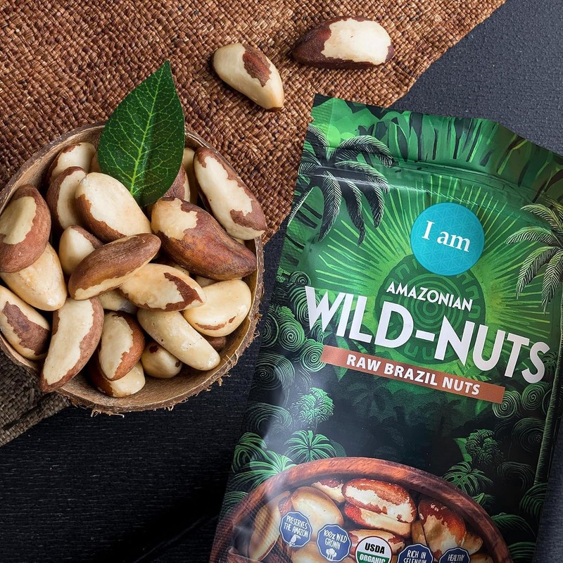 Organic Brazil Nuts Raw 7oz Pouch Wild Grown Nuts Rich in Selenium Non-GMO gallery