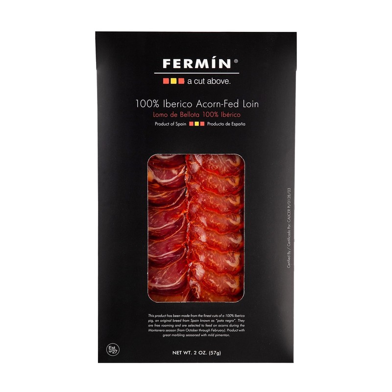 Sliced Iberico de Bellota Pork Loin – 2 oz | 100% Acorn-Fed | Authentic Spani...