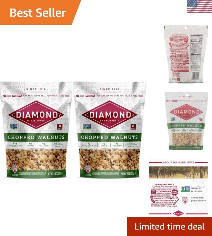 Chopped Walnuts 8 oz Pack of 2