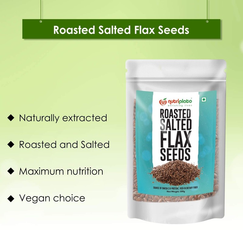 Nutriplato-enriching lives Roasted Salted Flax Seeds | Alsi, 500 g gallery