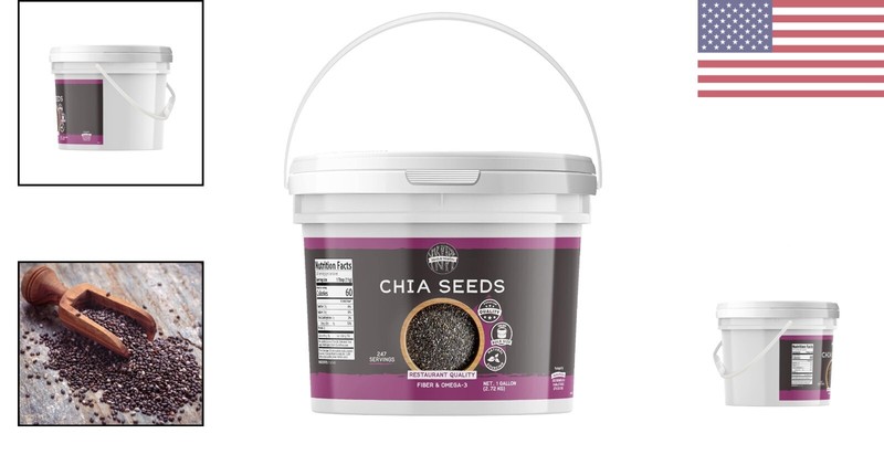 Raw Chia Seeds - Nutty Flavor for Energy Balls, Yogurts & More - 1 Gallon gallery