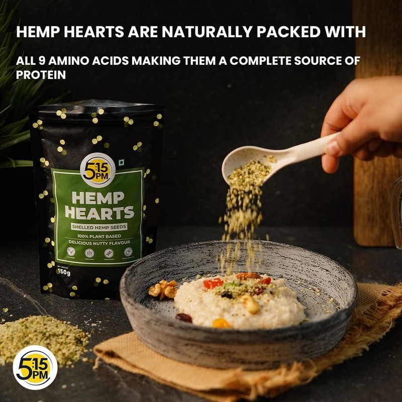 5:15PM Hulled Hemp Seeds 150g | Raw, Shelled | Protein & Omega-3 Snack gallery