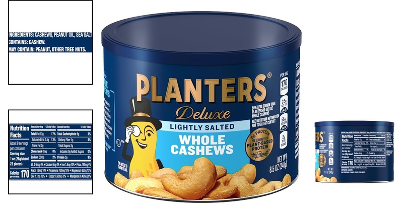 Indulgent Lightly Salted Cashews 8.5 oz - Crispy, Low Sodium Delight for Snacks gallery