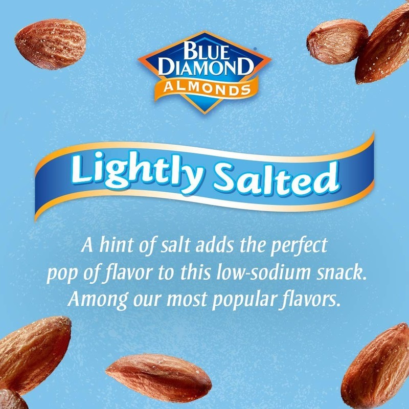 Blue Diamond Almonds Low Sodium Lightly Salted Snack Nuts, 100 Calorie, 32 Ct gallery