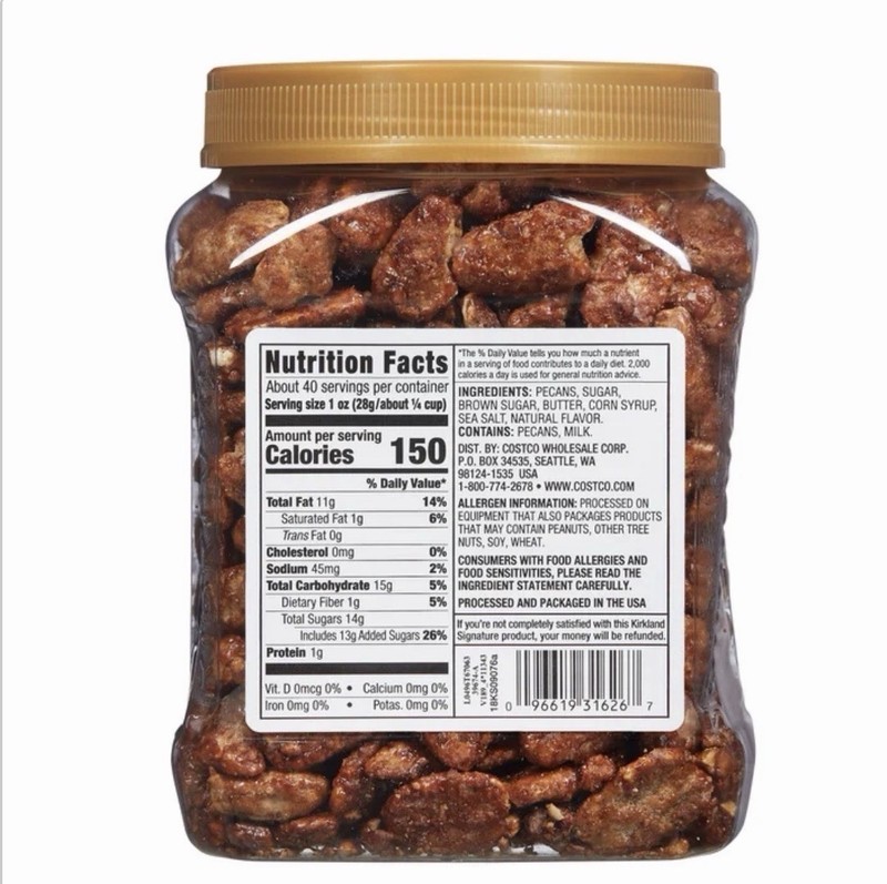 2 Pack Kirkland Signature Praline Pecans 40 oz Each Pack, Total 80 oz gallery