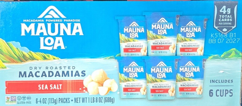 Mauna Loa Dry Roasted Macadamia Nuts - Sea Salt 6 Cups - 4 Oz Each gallery