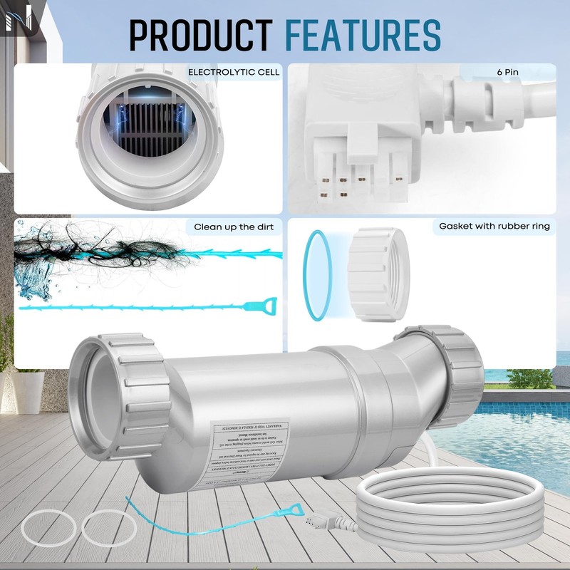 Salt Cell T-15 Replacement Fit for Hayward W3T-CELL-15, BLT15H, Upgraded Pool... gallery