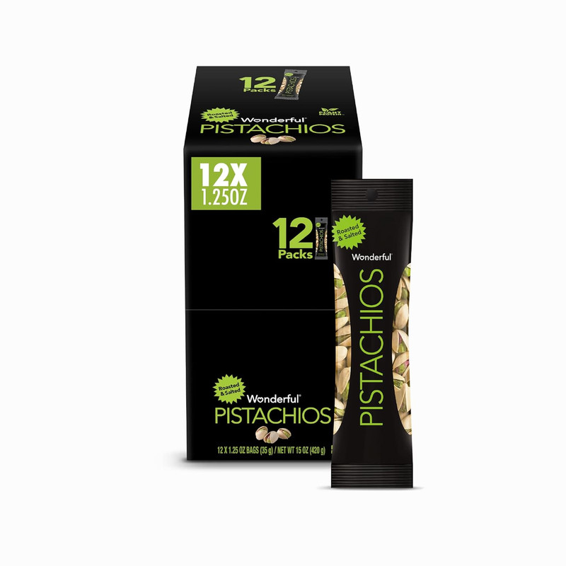 Wonderful Pistachios In Shell, Roasted & Salted, 1.25 Oz, 12-Pack gallery