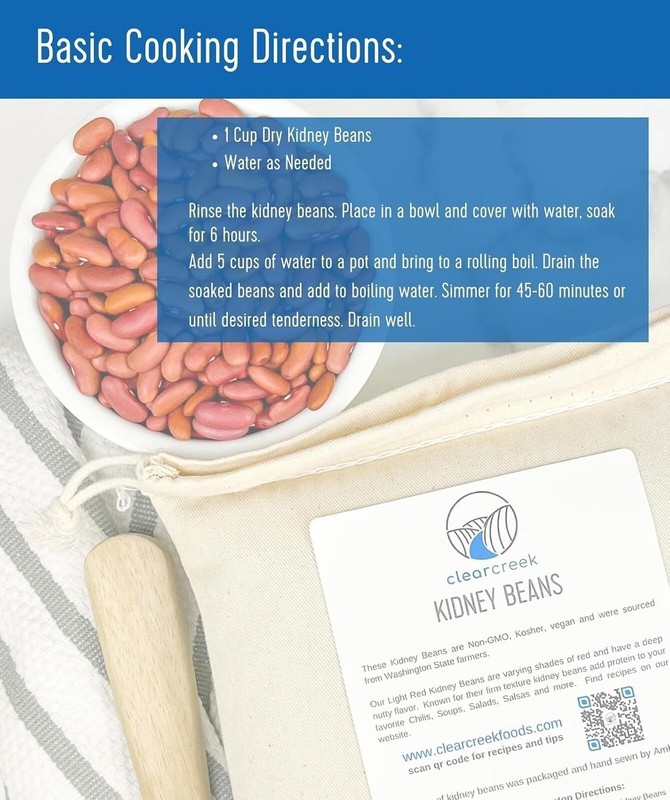 Certified Glyphosate Residue Free Kidney Beans | 4 LB | Project Non-GMO Verified gallery