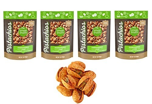 Roasted & Salted Pistachios Flavored with Habanero Lime 4 Bags NT.WT.7 oz