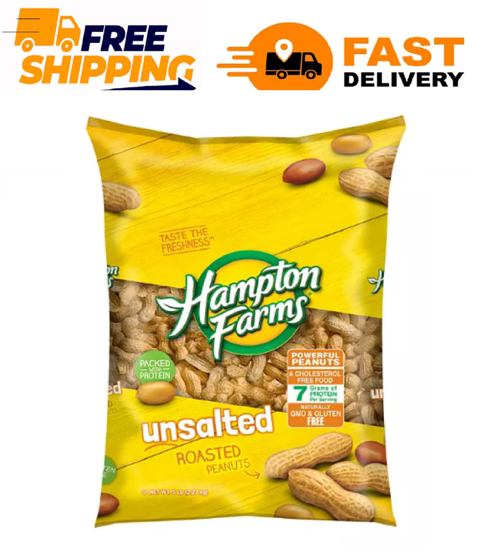 Hampton Farms Unsalted In-Shell Peanuts, (5 lbs.)