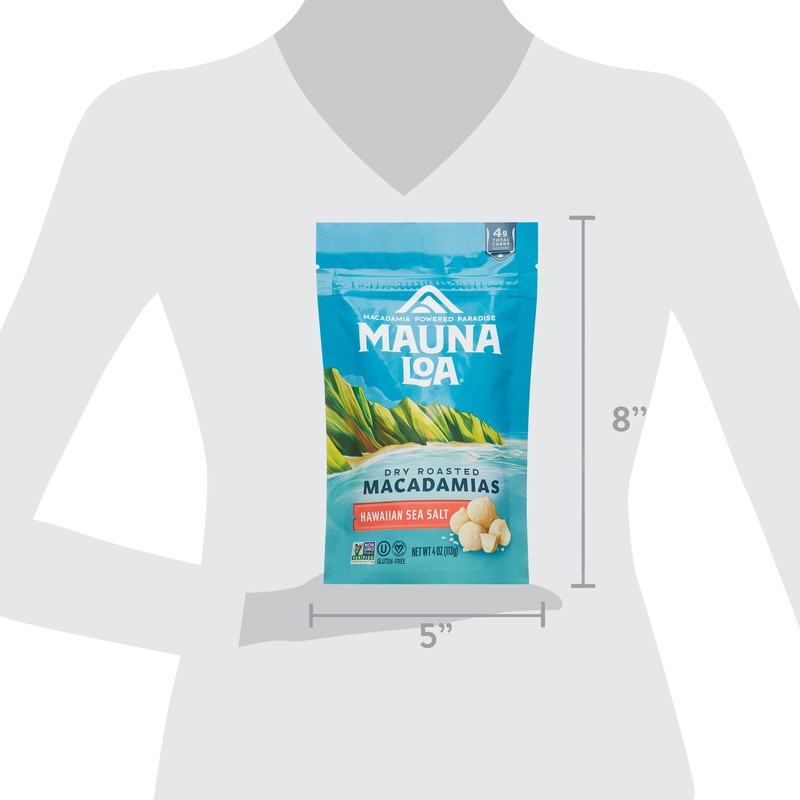 (2 pack) Mauna Loa Hawaiian Sea Salt Macadamias, Gluten-Free 4 oz. Bag gallery