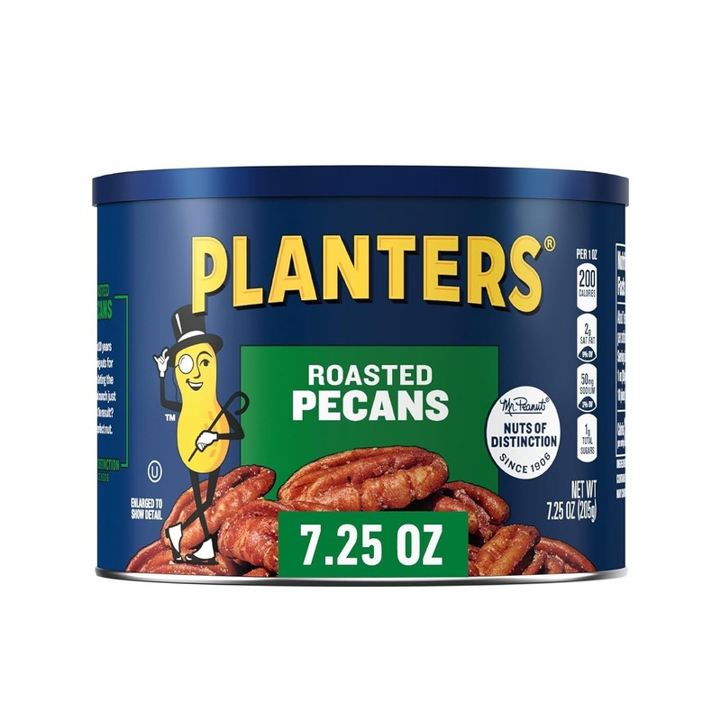 7.25 oz Roasted Pecan Nuts in Airtight Canister - Healthy Plant-Based Snack gallery