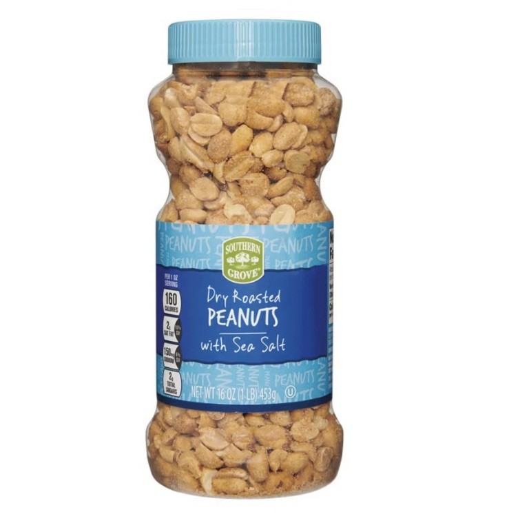 SOUTHERN GROVE Dry Roasted Peanuts with Sea Salt, 16 oz 2pk